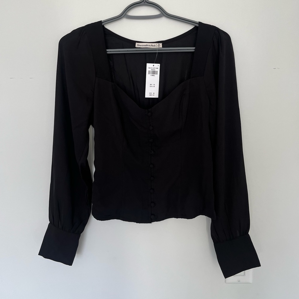 Black button up blouse